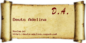 Deuts Adelina névjegykártya